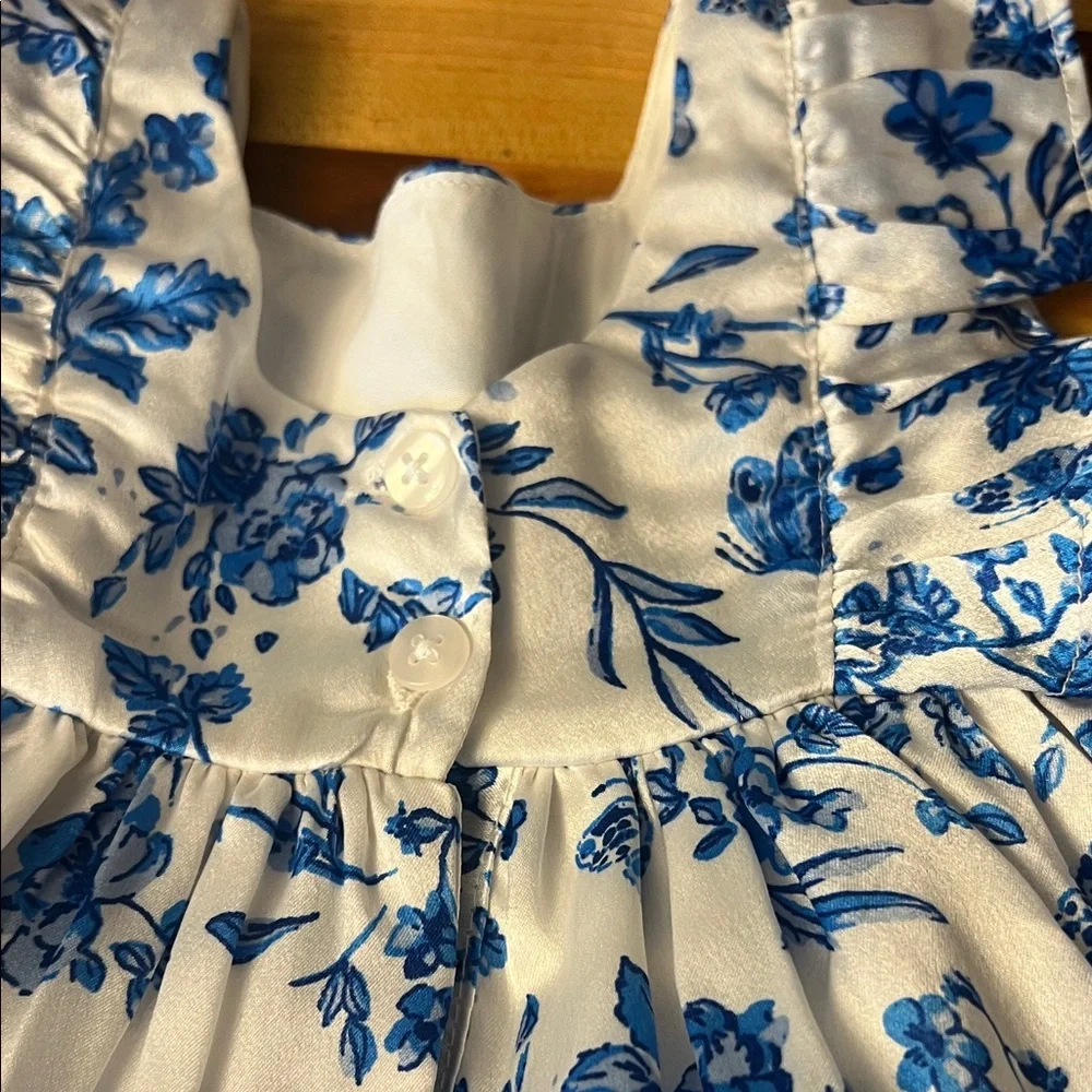 Floral Blue and White Dress - Picture 3 of 4